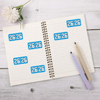 1000pcs 2026 Year Stickers, 3/4x1-1/2 Inch 26 Year Colored Self-Adhesive Stickers File Folder Labels Decals for Tab File Folders Office Supplies(Blue)
