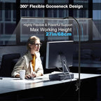 Hensam Desk Lamp for Office Home, 31.5" Desktop Lighting Bar with Gooseneck, Clip on Desk Light with Clamp, Bright Dimmable Table Lamp for Study, Work, Computer, Monitor, Reading