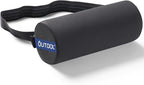 QUTOOL Lumbar Roll, Lumbar Support Pillow for Office Chair with Non-Slip Wider Strap, Back Pain Relief & Posture Improvement, Washable Cover, Office Desk & Car Accessories, Black, Firm