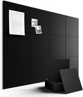 Fluxynara Large Felt Bulletin Board Large 48" x 36" Cork Board Alternative-12 Pack with 70 Safe Removable Adhesive Tabs, Cork Boards for Walls Cork Board for Home Office Classroom Pin Board - Black