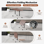 Goakwwuz Conference Room Table, Folding Conference Tables,Thicken Grey Tabletop,Flip Top Wooden Seminar Meeting Room Table for Conference Room Offices (8, Walnut, 55.1”)