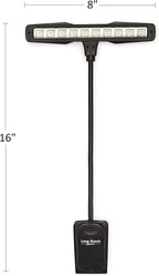 Rechargeable Clip-on Music Stand Orchestra Light- 10 Bright LEDs- Includes USB Cord, Wall Plug, and Carrying Bag- Also for Reading, DJs, Artists, Crafting