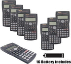 RENUS 8 Packs, 2-Line Engineering Scientific Calculator Function Calculator for Student and Teacher 16 AAA Batteries Included