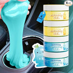 COLORCORAL 4 Pack Car Cleaning Gel Reusable Auto Slime Cars Cleaner Dust Cleansing Gels,Vehicle Interior Cleaning Care Putty,Keyboard Cleaner Goop for Car Vent, Corners, Crevice,Office Desktops Debris