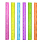 DAGONGREN 30 Pack Clear Plastic Rulers 12 Inch,Transparent Assorted Color Metric Bulk Rulers with Inches and Centimeters,Kids Ruler for School,Home,Office