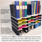 Ultimate Office TierDrop Jumbo 12-Compartment High-Wall Sorter - Sorts Documents, Forms & Mail - Durable Construction Features Expandable, Modular, No-Tool Assembly Design