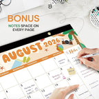 3 Pack of Desk Calendar 2026, 21 Months Calendar Runs from October 2025 to June 2027 - Large 17" x 12" Desktop/Wall Monthly Planner for Home School, or Office - Watercolor Festival