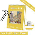 Fuxi Marker Pad Sketchbook 8.5 x 11, 60 Sheets Marker Paper Pad, 120lb/200gsm Paper for Alcohol Markers, Art Gifts for Adults.