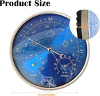 3 in 1 Barometer for Weather Station, Wall Hanging Thermometer All-Season Thermometer, Greenhouse Hygrometer, Accurate Weather Station Indoor Outdoor Use Temperature Monitor for Home Garden Office