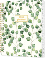 SUNEE 2026 Planner, Weekly and Monthly Calendar Planner, January 2026-December 2026, Daily Agenda with Tabs, Note Pages, Spiral Binding, 6.4"x8.3", Eucalyptus