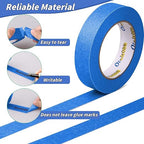 12 Rolls Blue Painters Tape Bulk 3 inch x 60 Yards, Total 720 Yd, Painters Masking Tape No Residue Wall Painting Tape Artist Tape Trim Edge Finishing Tape for Wall Painting Decoration DIY Supplies