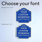 Custom Decorative Outdoor Metal Sign - Personalized Aluminum, Customized Driveway Sign, Waterproof Made in USA - Design 2 Blue Steel 8x8 In