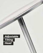 Brightech Sky LED Floor lamp, Torchiere Super Bright Floor Lamp for Living Room Decor & Office - Dimmable, Tall Standing Torch Lamp with Warm Light for Bedroom & Reading - Platinum Silver