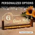Desk Name Plate Personalized, Office Name Plate for Desks, Desk Decorations for Women Men Office - Light Up Name plate, Employee Appreciation Gifts for Coworkers