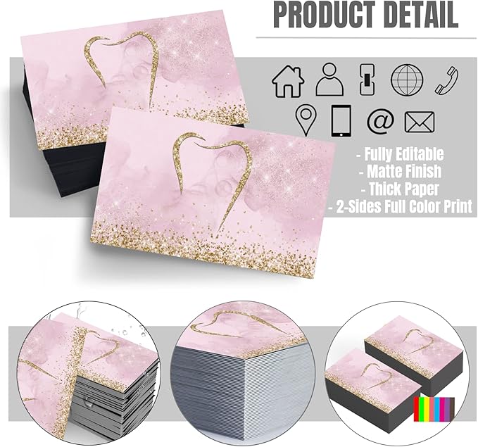 Custom Business Cards Double-Sided Personalized Stationery | Professional 300GSM Matte Paper for Small Business | 3.5x2 Inch