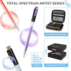 ZSCM Retractable Gel Pen For Adult Coloring, 100 Colors Large Capacity Multicolor Gel Ink Pens, 1 mm Fine Point Smooth Writing Color Pen for Adult Coloring Book Note Taking Aesthetic Art Supplies