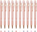 CRME Personalized Pens Custom Ballpoint Pen with Stylus Tip Customized Engraved Pens with Name/Logo Nurse Gifts Office Supplies for Women Customizable Writing Pen for Men Rose Gold