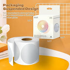 3 Inch Round Color Coding Labels (500 per Roll) - Colored Dot Stickers Round Labels for Inventory, Warehouse, Office Organizing - Silver Circle Stickers
