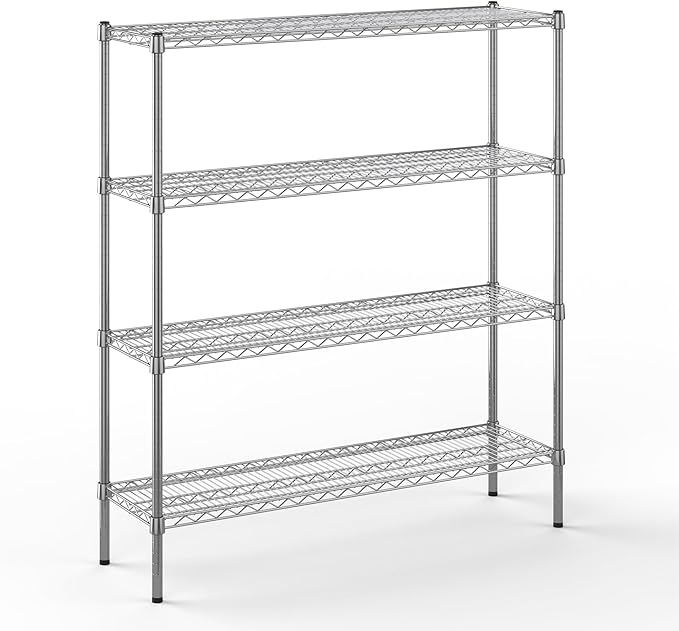 Regal Altair 14" Deep x 48" Wide x 54" Height Wire Shelving Kit | 4-Tier | NSF Commercial Storage Rack Unit