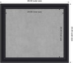 Amanti Art Black Framed Magnetic Board 24x28 Medium Vision Board for use with Magnets, 100% Metal Sheet to Display Items as Office Decor or for Home Organization in mudroom, Kitchen or Kids Room