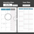 IN-luxpro Daily Planner 2026 with One Page Per Day,(A5-8.5" x 5.9"),12 Months Calendar Hourly Appointment Book Monthly Tabs & Self-adhesive Pen Holder,Inner Pocket, Vegan Leather Hardback,Black