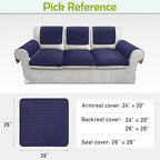Couch Arm Covers, Sofa Arm Covers, Waterproof Armrest Cover for Sofa, Armchair, Loveseat, Non-Slip Recliner Arm Cover, Sofas Headrest Cover, Arm Chair Covers Set of 2 (Navy Blue, 26"×26")