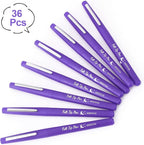 Fuyoooo 36 Pcs Felt Tip Pens 0.7mm Medium Point Colored Felt Tip Pens for Journaling Planner Writing Note-taking Art Office and School Supplies(Purple)