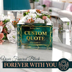 Personalized Gifts, Custom Quote Block Letter Board,Crystal-Clear Acrylic with Gift Box,17 Styles, Holiday and Christmas Gift for Mom, Dad, Girlfriend, Him or Her, Husband, Wife (5"x7, Affluent)