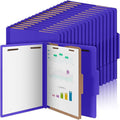 Skyygemm 48 Pcs Classification Folders Letter Size, 1 Divider Pressboard File Folder with Fasteners, Expanding File Organizer Bulk for School Teachers, Office Employee, Coworker, Staff (Purple)