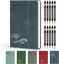ENOMY Personalized Notebook Set with 10 PC Pens Lined A5 Custom Journal for Writing Men Women Custom Notebook Ideal Friend Girlfriend Gift, Deep Blue
