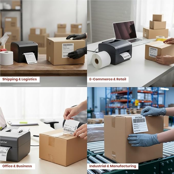 3" x 2" Direct Thermal Labels Roll, 10 Rolls (7,500 Labels), Compatible with Zebra,Rollo, MUNBYN, POLONO, IDPRT Printer,Strong Adhesive Perforated Label Rolls for Packages,Barcodes & Office Use