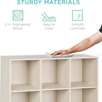 Best Choice Products 9-Cube Storage Organizer, 13.5in Shelf Opening, Bookcase, Display Shelf, Customizable w/ 3 Removable Back Panels – Whitewash