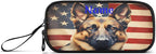 BOENLE Custom Dog German Shepherd Flag Pencil Case Box Boys Girls Personalized Name Large Pencil Pouch Stationery Pen Bag Organizer for Kids Adults School Office