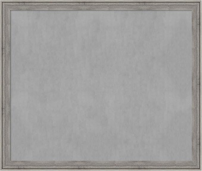 Amanti Art Grey Framed Magnetic Board 45x53 Oversize Vision Board for use with Magnets, 100% Metal Sheet to Display Items as Office Decor or for Home Organization in mudroom, Kitchen or Kids Room