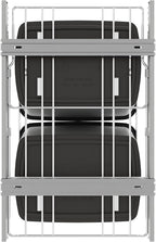 Rev-A-Shelf RV-18KD-13C-S Double Pullout Trash Can for Kitchen Cabinets 35 Quart Garbage Recycling Bin on Full Extension Slides, Gray