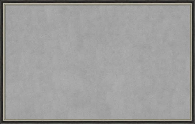 Amanti Art Black Framed Magnetic Board 21x33 Large Vision Board for use with Magnets, 100% Metal Sheet to Display Items as Office Decor or for Home Organization in mudroom, Kitchen or Kids Room