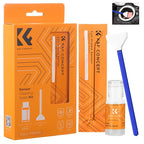 K&F CONCEPT 24mm Full Frame Sensor Cleaning Swab*10 + 20ml Sensor Cleaner, DSLR SLR Digital Camera CMOS and CCD Sensor Cleaning Swab Kits for Nikon Sony Canon Camera Clean