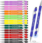 Greengines 20 Pcs Inspirational Pens - Motivational Ballpoint Pens Bulk with quotes Stylus Tip Gifts for School Office Supplies Black Ink