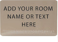 ADA CENTRAL SIGNS - 9" X6" Personalized Custom Sign - ADA Compliant Tactile Graphics Grade 2 Braille Text Acrylic Wall Signs - Add Your Room Name Text Sign for Home School Office Business Workplace