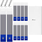 Spakon 60 Pcs 2.8mm Lead Refill Carpenter Construction Pencils Marker Lead Refills Dry Mechanical Woodworking Pencil Tools for Writing Drawing Drafting (Black)