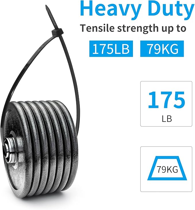 XINGO 30 inch Black Zip Ties Heavy Duty 40 PCS, 200 LBS Ultra Strong Plastic Wire Ties, Large Cable Ties xtra Long Tie Wraps, Indoor and Outdoor UV Resistant