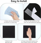 Large Cork Board 28" x 19", 6 Pack Felt Wall Tiles with Colored Pushpins, Bulletin Boards with Removable Self-Adhesive Strips, Pin Board Cork Boards for Walls Office Home-Black