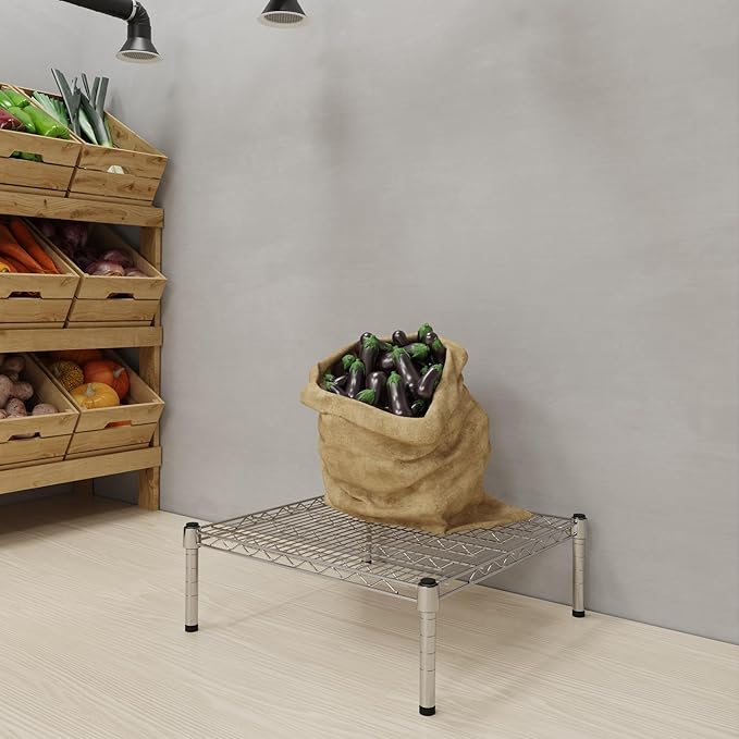Regal Altair 24''W x 24''L x 8''H Chrome Plated Wire Dunnage Rack | Off The Floor Storage