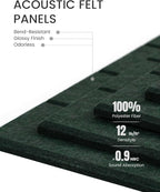 Fluxynara Large Felt Bulletin Board 36"x24" Cork Board Alternative - 6 Pack with 40 Safe Removable Adhesive Tabs, Cork Boards for Walls Cork Board for Home Office Classroom Pin Board- Pine Green