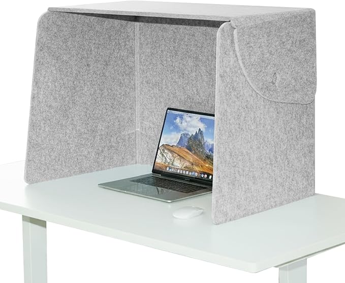 Keemute Desktop Partition Divider - Foldable Acoustic Privacy Screen Sound Absorbing Panel for Office & Home, Desk Shade for Cubicle to Block Light, 32.3" W x 19.7" D x 23.2" H