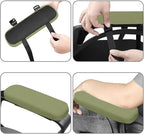 MOSISO Chair Armrest Pads (2 Pack), Memory Foam Home/Office Chair Arm Rest Covers Comfy Computer Gaming Elbow Cushion Removable Washable Elbow Support Forearm Pressure Relief, Olive Green