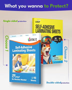 Uinkit 4mil Thicker Single-Sided Self-Adhesive Laminating Sheets, 60Pack (More Value) Letter Size 8.5x11"- Peel & Stick for Teachers, Office & Home Crafting - No Heat Machine Needed