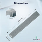 EdgeRest PostureUp L-Shaped Memory Foam Wrist Rest, Ergonomic Elbow and Forearm Support for Desk, Non-Slip Universal Fit, Light Gray