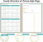 2026-2027 Planner - 18 Months Weekly & Monthly Planner from January 2026 - June 2027, Spiral Planners 2026-2027 with Elastic Closure, Inner Pocket, Medium 5.8" x 8.3", Green
