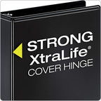 Cardinal Economy 3 Ring Binder, 1.5 Inch, Presentation View, Black, Holds 350 Sheets, Nonstick, PVC Free, 4 Pack of Binders (79519)